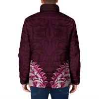 New Zealand Ta Moko Padded Jacket Aotearoa Maori Chest Tattoo Pink
