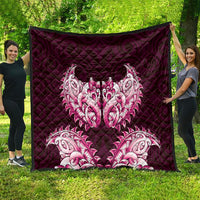 New Zealand Ta Moko Quilt Aotearoa Maori Chest Tattoo Pink
