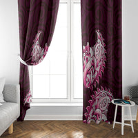New Zealand Ta Moko Window Curtain Aotearoa Maori Chest Tattoo Pink