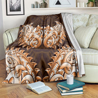 New Zealand Ta Moko Blanket Aotearoa Maori Chest Tattoo Orange