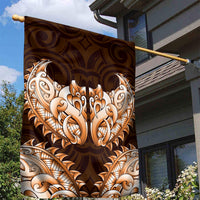 New Zealand Ta Moko Garden Flag Aotearoa Maori Chest Tattoo Orange