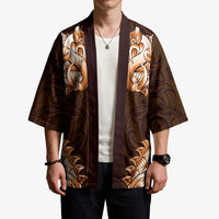 New Zealand Ta Moko Kimono Aotearoa Maori Chest Tattoo Orange