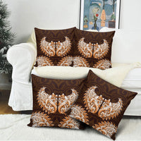 New Zealand Ta Moko Pillow Cover Aotearoa Maori Chest Tattoo Orange