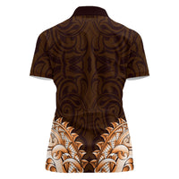 New Zealand Ta Moko Women Polo Shirt Aotearoa Maori Chest Tattoo Orange