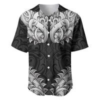 New Zealand Ta Moko Baseball Jersey Aotearoa Maori Chest Tattoo Black