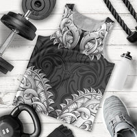 New Zealand Ta Moko Men Tank Top Aotearoa Maori Chest Tattoo Black