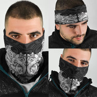 New Zealand Ta Moko Neck Gaiter Aotearoa Maori Chest Tattoo Black