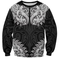 New Zealand Ta Moko Sweatshirt Aotearoa Maori Chest Tattoo Black