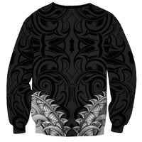 New Zealand Ta Moko Sweatshirt Aotearoa Maori Chest Tattoo Black