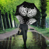 New Zealand Ta Moko Umbrella Aotearoa Maori Chest Tattoo Black