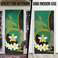 Personalised PNG Enga Provins Door Cover Papua New Guinea Plumeria Melanesian Pattern LT14 - Polynesian Pride