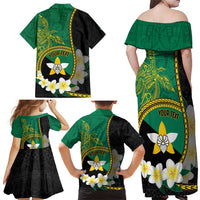 Personalised PNG Enga Provins Family Matching Off Shoulder Maxi Dress and Hawaiian Shirt Papua New Guinea Plumeria Melanesian Pattern LT14 - Polynesian Pride
