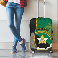 Personalised PNG Enga Provins Luggage Cover Papua New Guinea Plumeria Melanesian Pattern - Polynesian Pride