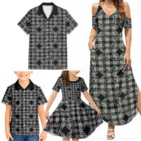 Eleele Hawaii Iwa Bird Palaka Motifs Family Matching Summer Maxi Dress and Hawaiian Shirt LT14 - Polynesian Pride