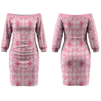 Alaka Hawaii Iwa Bird Palaka Motifs Couples Matching Off The Shoulder Long Sleeve Dress and Hawaiian Shirt LT14 - Polynesian Pride