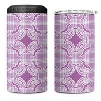 Poni Hawaii Iwa Bird Palaka Motifs 4 in 1 Can Cooler Tumbler LT14 One Size: 16 oz Purple - Polynesian Pride