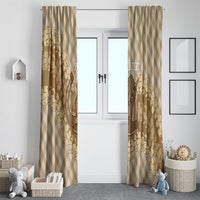 Makue Hawaii Cowboy Palaka Motifs Personalised Window Curtain Paniolo Festival Puakenikeni Lei LT14 - Polynesian Pride