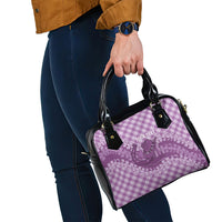 Poni Hawaii Cowboy Palaka Motifs Personalised Shoulder Handbag Paniolo Festival Puakenikeni Lei LT14 - Polynesian Pride