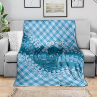 Polu Hawaii Cowboy Palaka Motifs Personalised Blanket Paniolo Festival Puakenikeni Lei LT14 - Polynesian Pride
