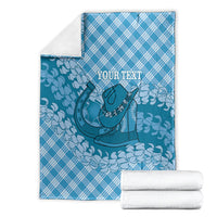 Polu Hawaii Cowboy Palaka Motifs Personalised Blanket Paniolo Festival Puakenikeni Lei LT14 - Polynesian Pride