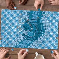 Polu Hawaii Cowboy Palaka Motifs Personalised Puzzle Paniolo Festival Puakenikeni Lei LT14 - Polynesian Pride