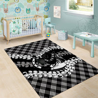 Eleele Hawaii Cowboy Palaka Motifs Personalised Area Rug Paniolo Festival Puakenikeni Lei LT14 - Polynesian Pride