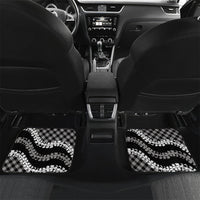 Eleele Hawaii Cowboy Palaka Motifs Personalised Car Mats Paniolo Festival Puakenikeni Lei LT14 Set 2pcs - Back Black - Polynesian Pride