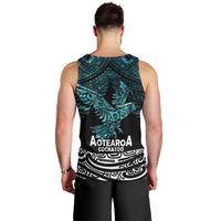 New Zealand Sulphur-crested Cockatoo Men Tank Top Aotearoa Maori Mix Paua Shell