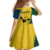 Malampa Province Family Matching Long Sleeve Bodycon Dress and Hawaiian Shirt Vanuatu Map - Plumeria Flag Color LT14 - Polynesian Pride