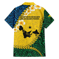Malampa Province Family Matching Tank Maxi Dress and Hawaiian Shirt Vanuatu Map - Plumeria Flag Color LT14 - Polynesian Pride