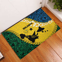 Malampa Province Rubber Doormat Vanuatu Map - Plumeria Flag Color