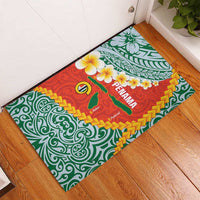 Penama Province Rubber Doormat Vanuatu Map - Plumeria Flag Color