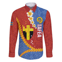 Tafea Province Family Matching Short Sleeve Bodycon Dress and Hawaiian Shirt Vanuatu Pattern Map - Plumeria Flag Color