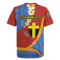 Tafea Province Rugby Jersey Vanuatu Pattern Map - Plumeria Flag Color