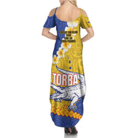 Torba Province Family Matching Summer Maxi Dress and Hawaiian Shirt Vanuatu Pattern Crocodile - Plumeria Flag Color LT14 - Polynesian Pride