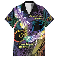 Personalized Polynesian Memorial Family Matching Summer Maxi Dress and Hawaiian Shirt Dragonflies Appear When Angels Are Near LT14 Dad's Shirt - Short Sleeve Colorful - Polynesian Pride