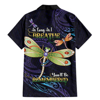 As Long As I Breathe You'll Be Remembered Family Matching Mermaid Dress and Hawaiian Shirt Dragonflies Memorial - Polynesian Pattern LT14 - Polynesian Pride