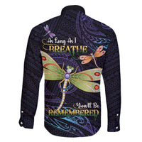 As Long As I Breathe You'll Be Remembered Family Matching Off The Shoulder Long Sleeve Dress and Hawaiian Shirt Dragonflies Memorial - Polynesian Pattern LT14 - Polynesian Pride