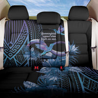 Polynesian Memorial Back Car Seat Cover Hummingbirds Appear When Angels Are Near LT14 One Size Black - Polynesian Pride