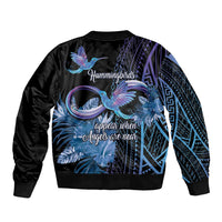 Polynesian Memorial Bomber Jacket Hummingbirds Appear When Angels Are Near LT14 - Polynesian Pride