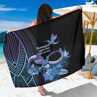 Polynesian Memorial Sarong Hummingbirds Appear When Angels Are Near LT14