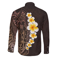 Brown Polynesia Family Matching Puletasi Dress and Hawaiian Shirt Plumeria Tropical Leaves With Galaxy Polynesian Art LT14 - Polynesian Pride