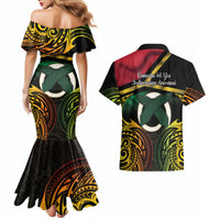 Vanuatu 1980 Couples Matching Mermaid Dress and Hawaiian Shirt Hapi 45 Yia Indipendens Anivesari
