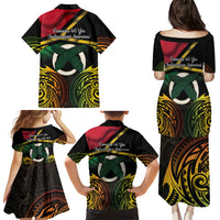 Vanuatu 1980 Family Matching Puletasi and Hawaiian Shirt Hapi 45 Yia Indipendens Anivesari