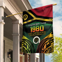 Vanuatu 1980 Garden Flag Hapi 46 Yia Indipendens Anivesari LT14 House Flag Black - Polynesian Pride