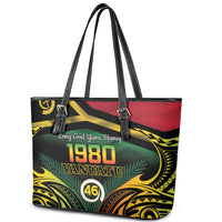 Vanuatu 1980 Leather Tote Bag Hapi 46 Yia Indipendens Anivesari LT14 - Polynesian Pride