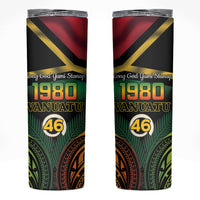 Vanuatu 1980 Skinny Tumbler Hapi 46 Yia Indipendens Anivesari LT14 Black - Polynesian Pride
