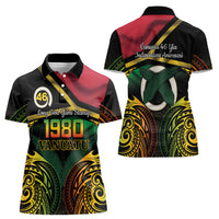 Vanuatu 1980 Women Polo Shirt Hapi 45 Yia Indipendens Anivesari