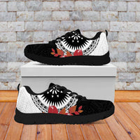 Personalised Fiji Day Sneakers Fijian Tapa Pattern Mix Tagimoucia - Black Version LT14 - Polynesian Pride