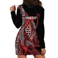 Aotearoa Iwi Ngapuhi Personalised Hoodie Dress NZ Maori Humpback Whale Taniko Motifs LT14 - Polynesian Pride